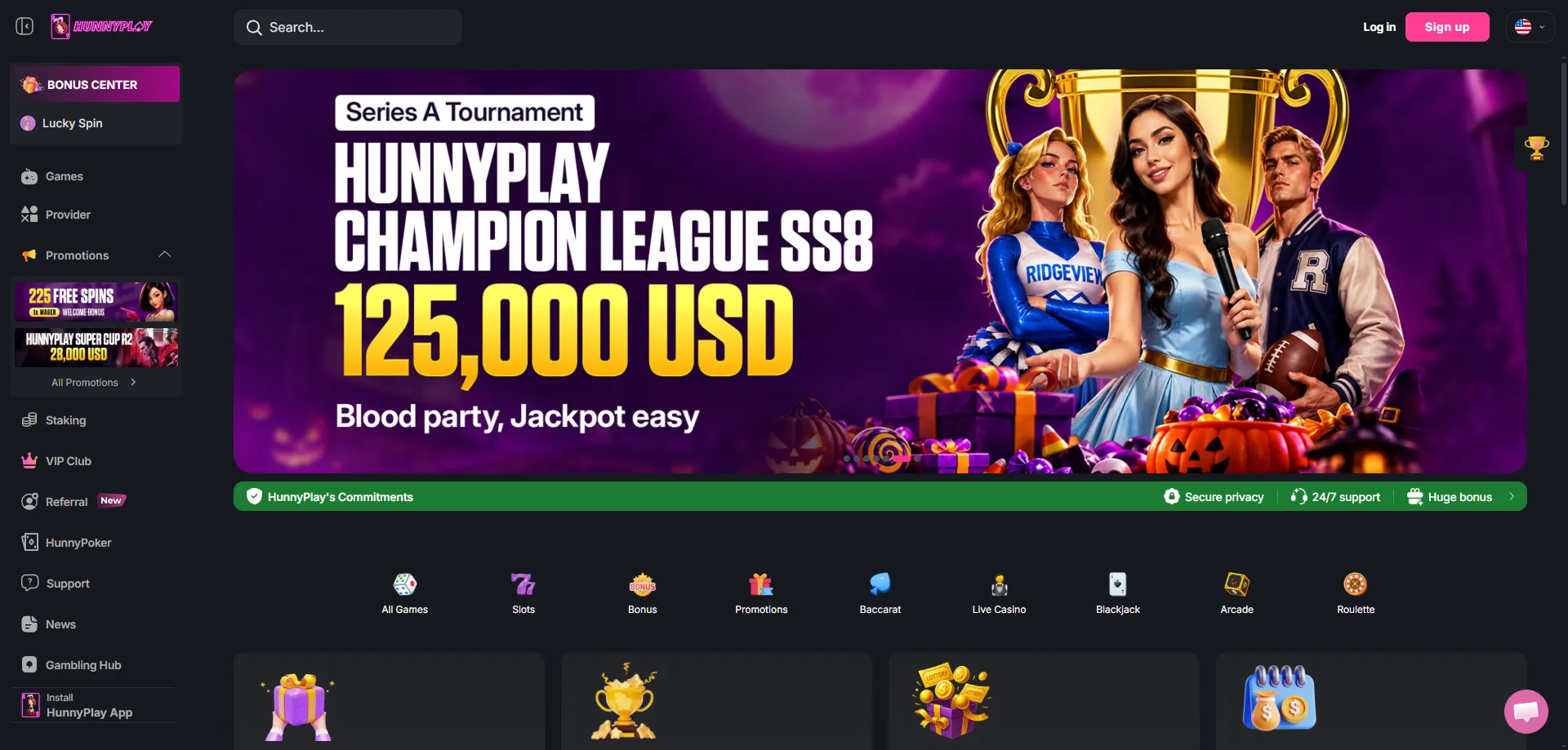 HunnyPlay Casino overview — crypto-friendly online casino for IN players