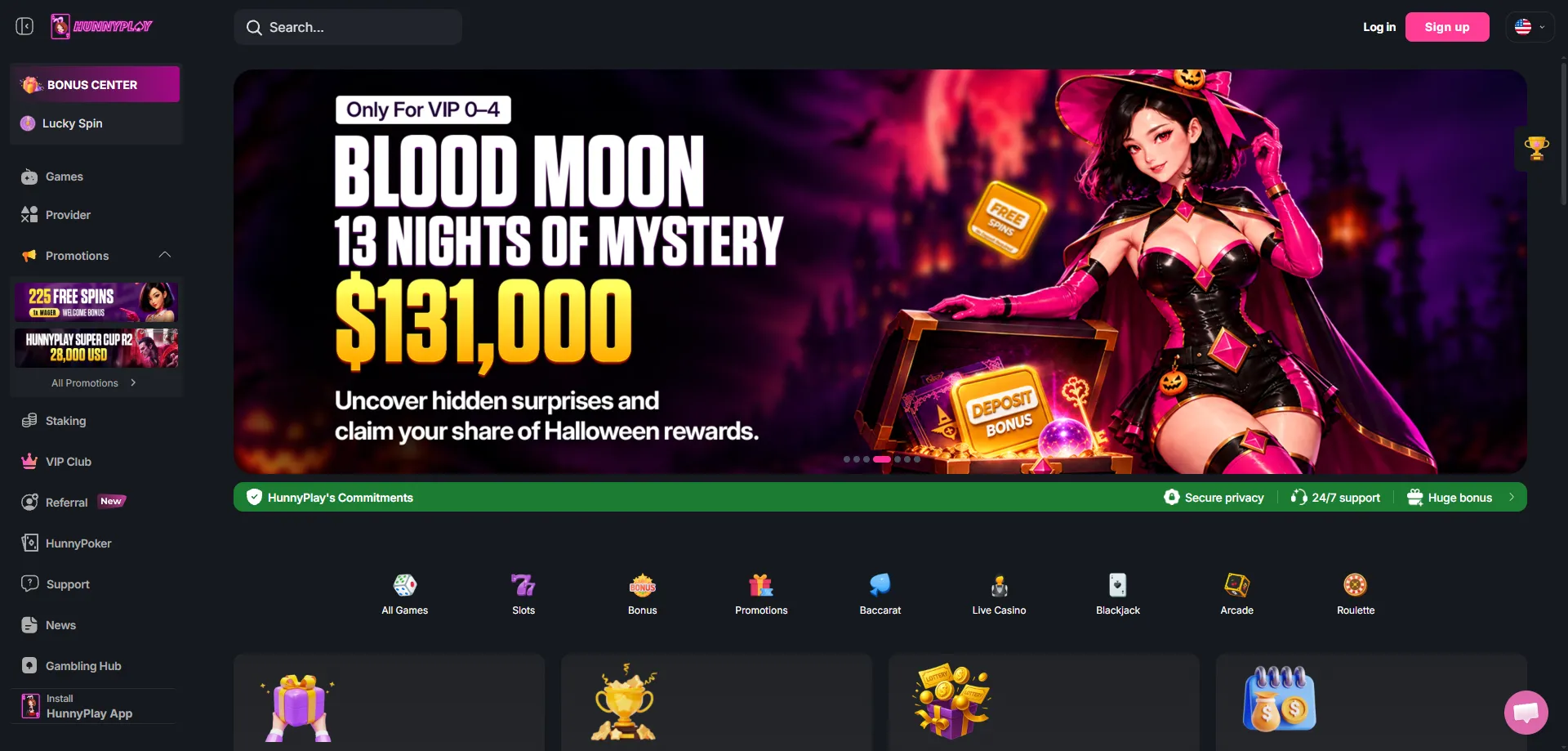Hunnyplay Casino overview — crypto-friendly online casino launched 2026